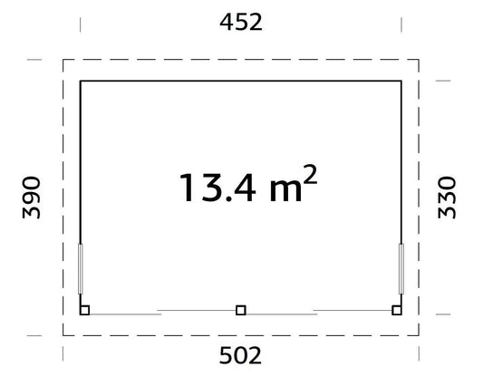 Home-Office-Büro Gartenhaus Annabel 13,4 m² ISO