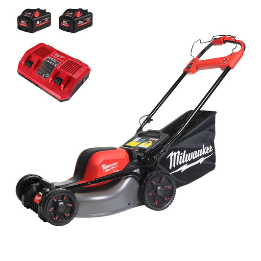 Milwaukee M18 FUEL Akku-Rasenmäher M18F2LM46-802, 2x 8,0 HB und Doppelladegerät
