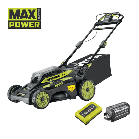 Ryobi 36 V MAX POWER Akku-Rasenmäher RY36LMX51A-160, 51 cm 1x 6,0 Ah Akku/Lader